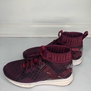 PUMA Burgundy Athletic Sock Sneakers